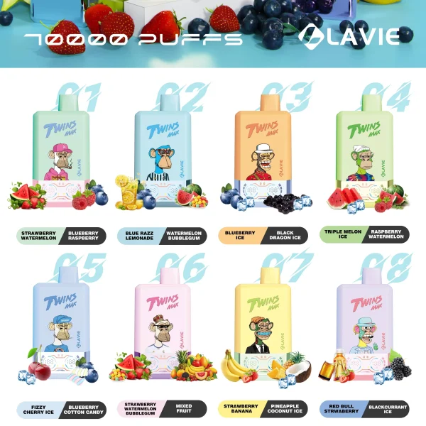 Lavie Twins 70000 Puffs Switchable Disposable Vape